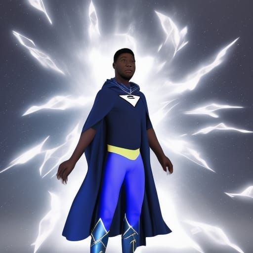 Black Superhero Wizard with Celestial Powers