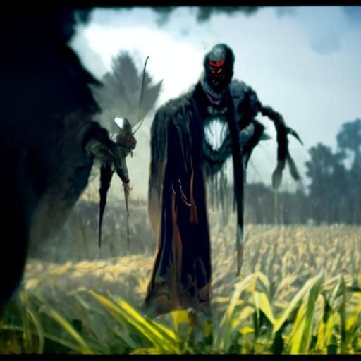 Sinister Demons Lurking in Corn Field