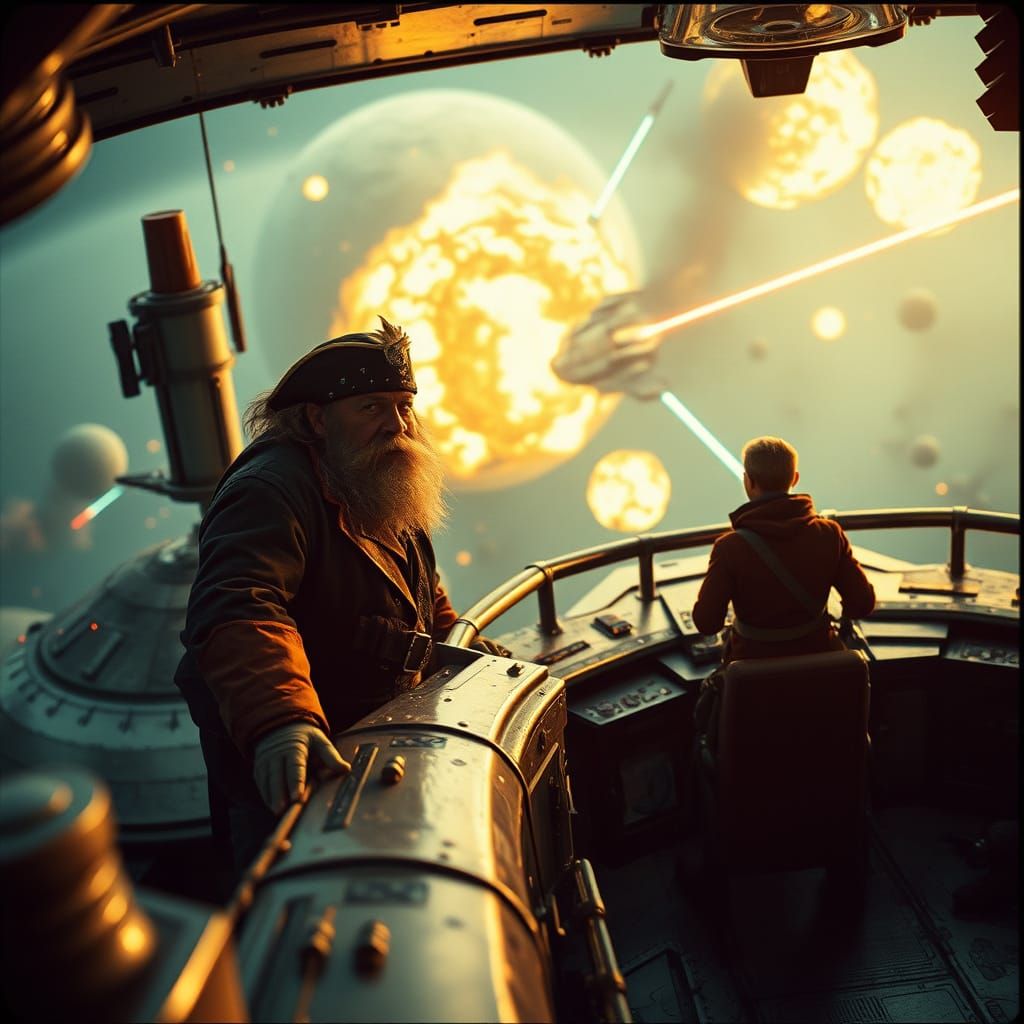 Space Pirate Captain in Epic Space Battle