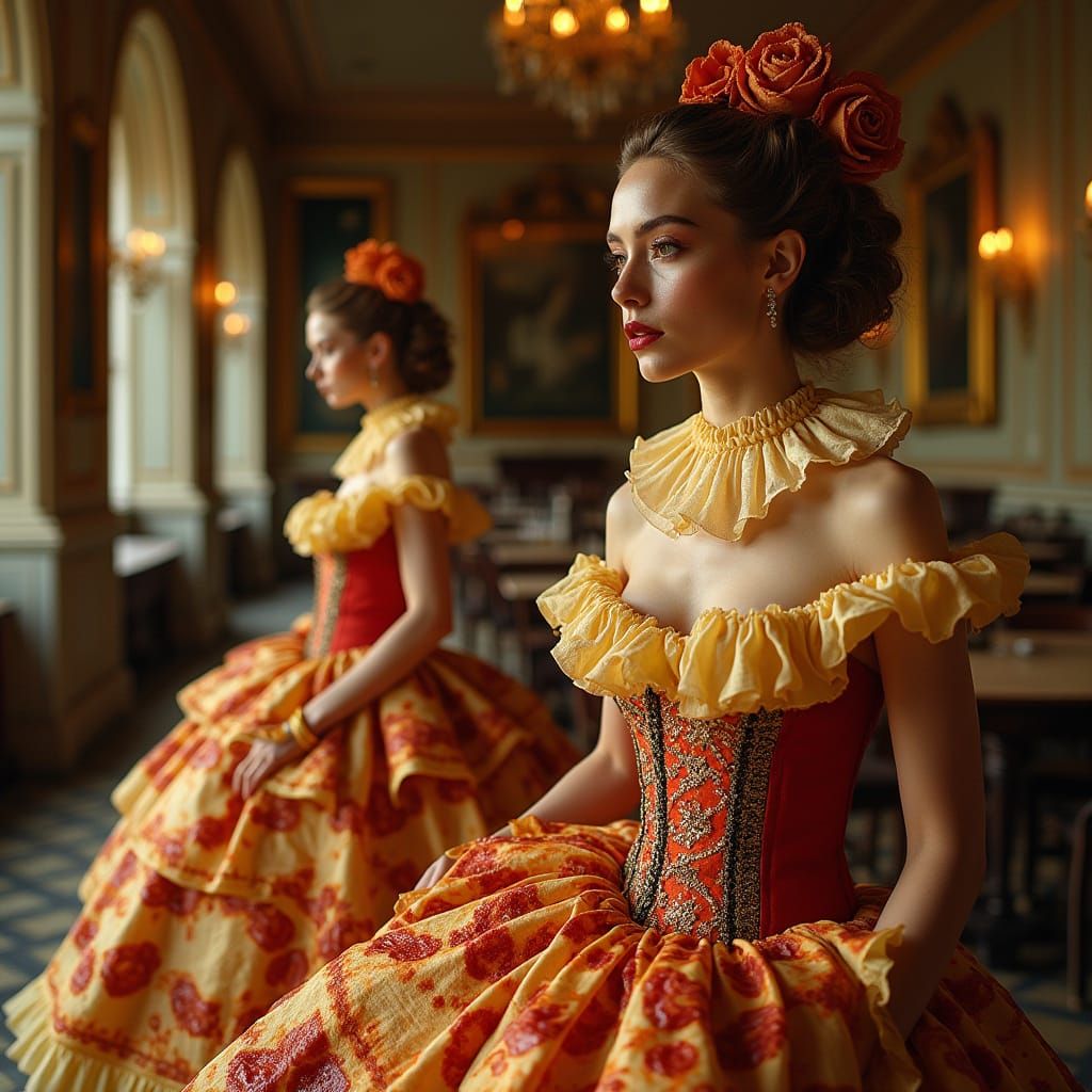 Baroque Pizza Haute Couture Fashion Show