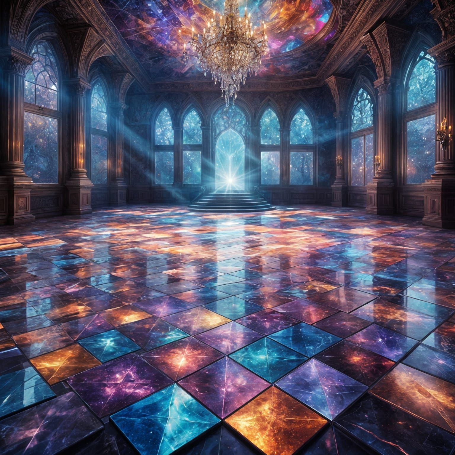 Enchanted Crystal Dance Floor in Vibrant Colors