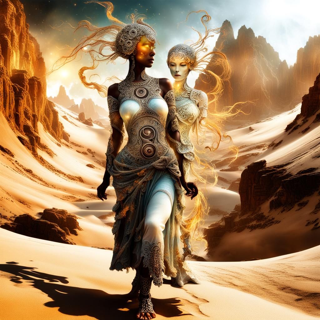 Mirage in desert Canyon