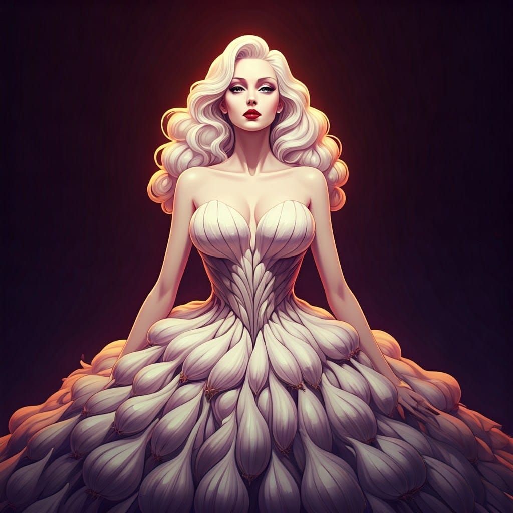 Garlic Dress: High Fashion Anime-Inspired Supermodel