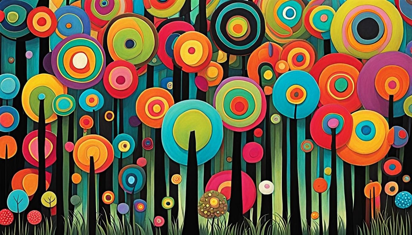 Whimsical Forest in Tim Burton Style