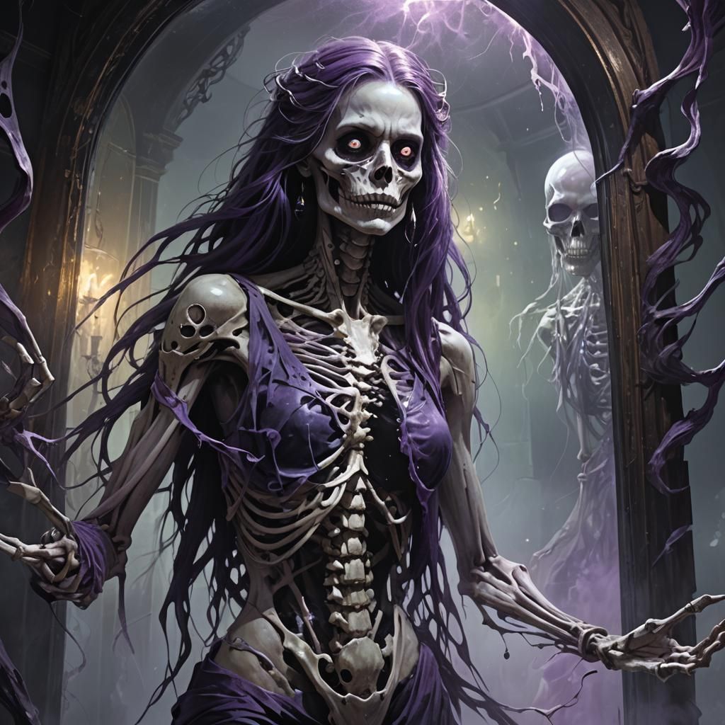 Ethereal Spectral Figure in Dark Fantasy Art