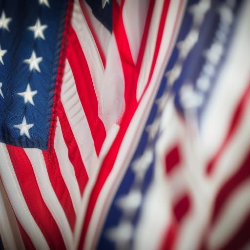 American Flag in Sharp Focus
