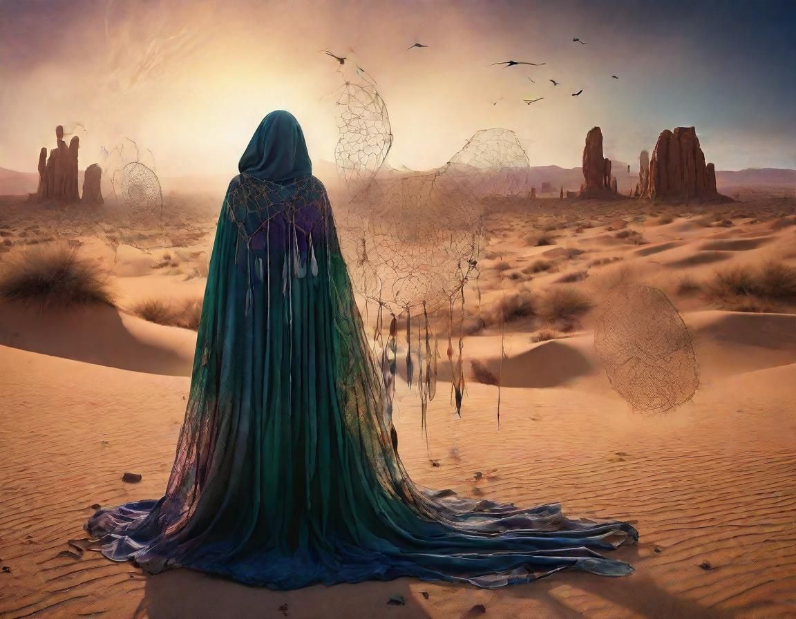 Desert Dreamcatcher in Surreal Twilight