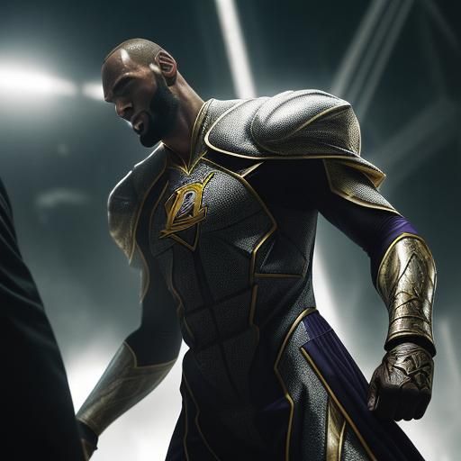 Basketball Legends as Superheroes in Epic Battle