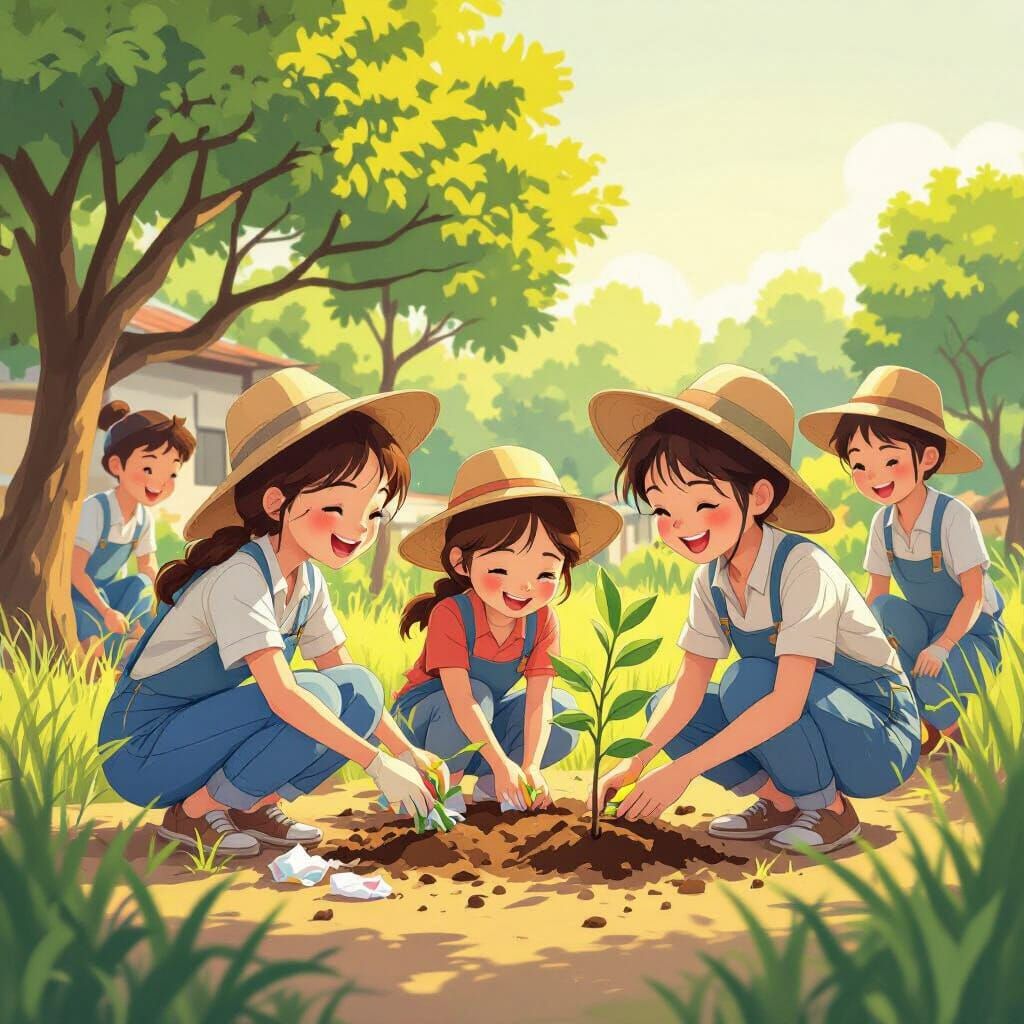 Vietnamese Youth Build New Rural Area in Cartoon Style