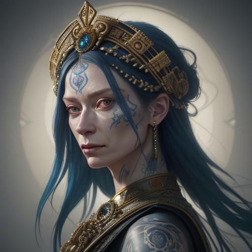 Ancient One Portrait in Hyper-Realistic Digital Art