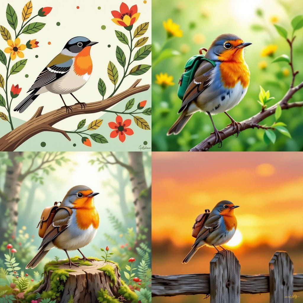 Proud Robin Image Generated by AI