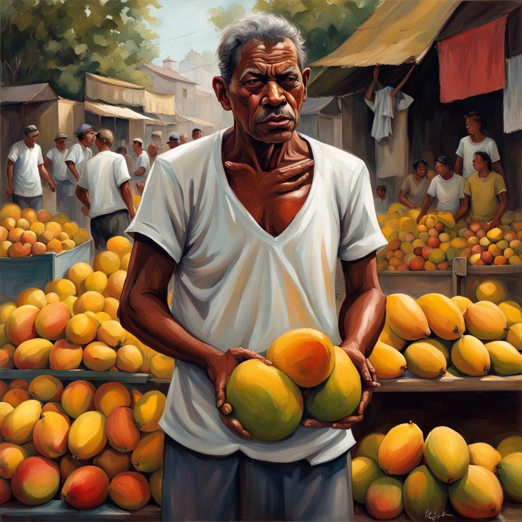 Accusation at Fruit Stall: A Grievance Scene