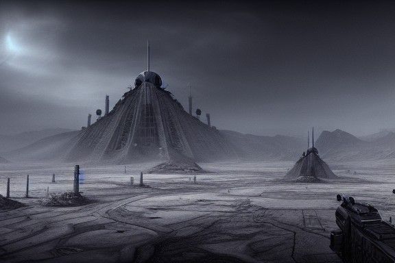 Dystopian Space Empire: Post-Apocalyptic Matte Painting