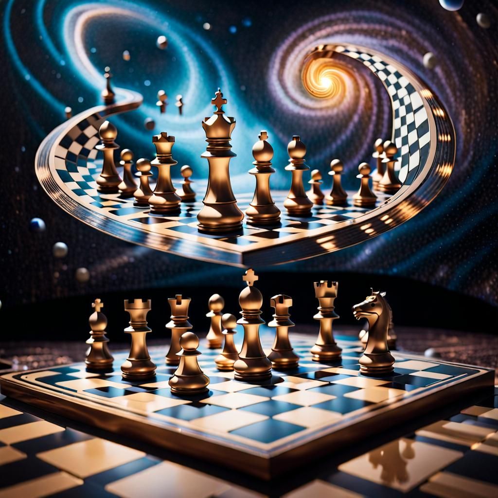 Cosmic Chessboard Floating in Infinite Space