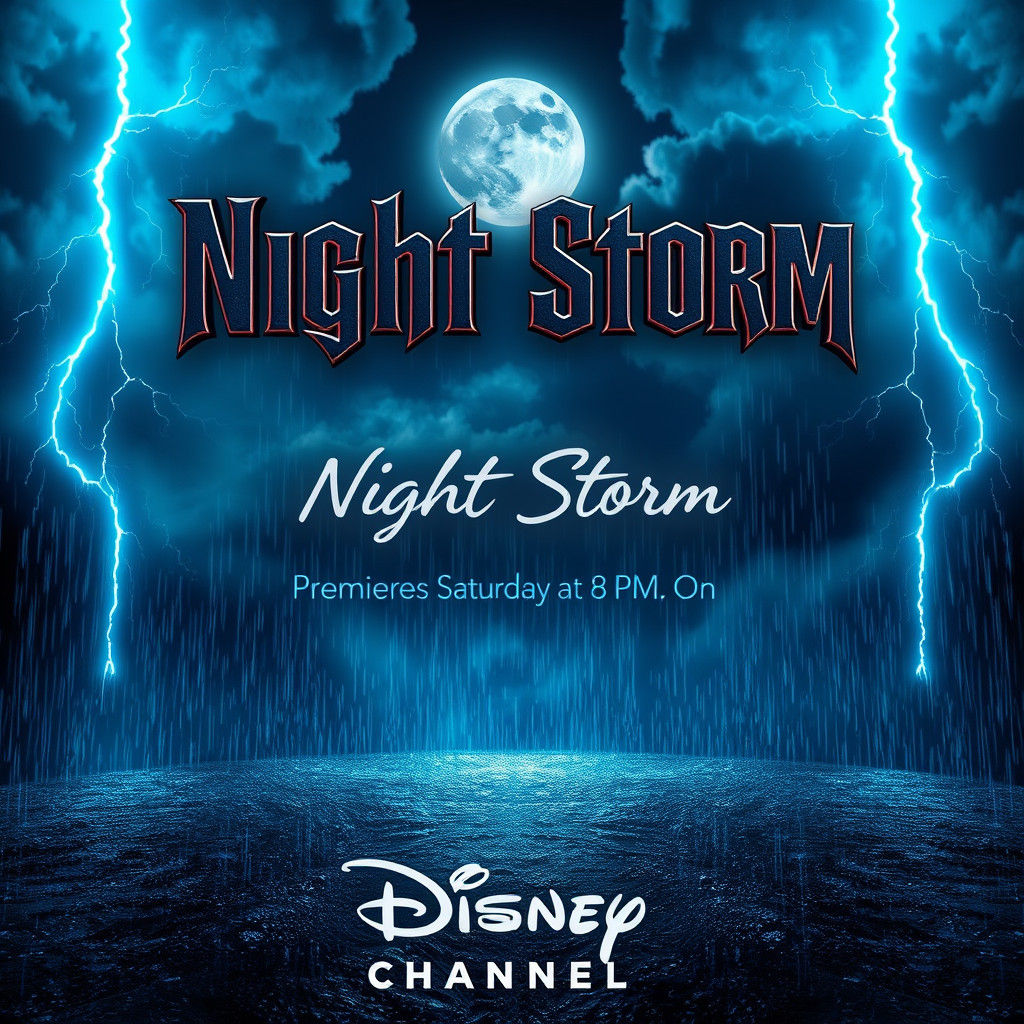 Night Storm Movie Poster: Moonlit Storm on Disney