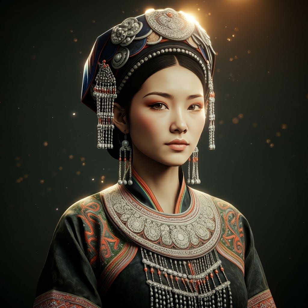 Traditional Hmong dress.