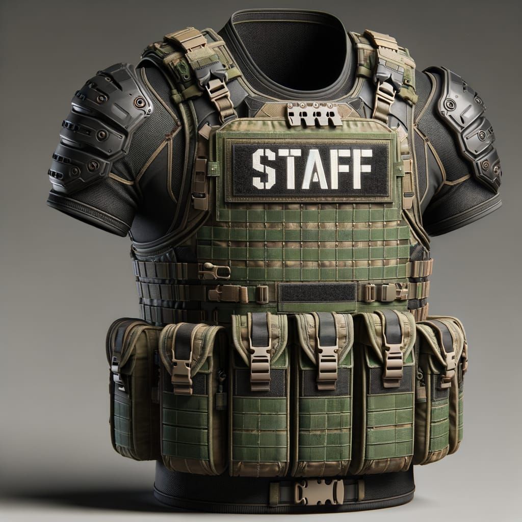 Tactical Military Staff Vest with MOLLE Webbing