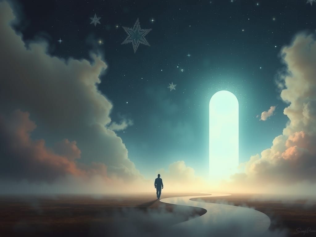 Celestial Portal Beckons in Mystical Dreamscape