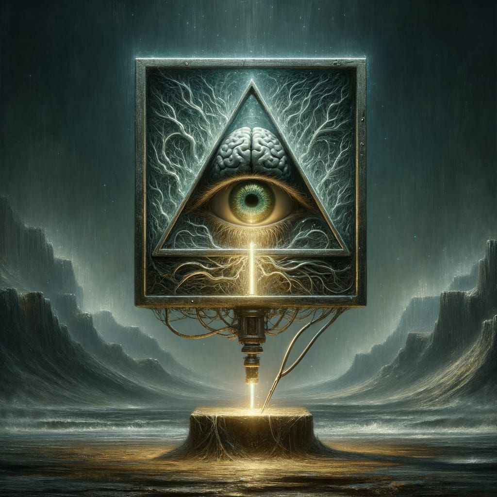 Ethereal Glass Artifact Illuminates Dark Fantasy Realm