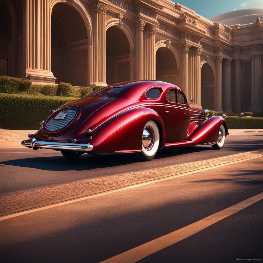 1938 Art-Deco Fastback at Washington Opera, Detailed Matte P...