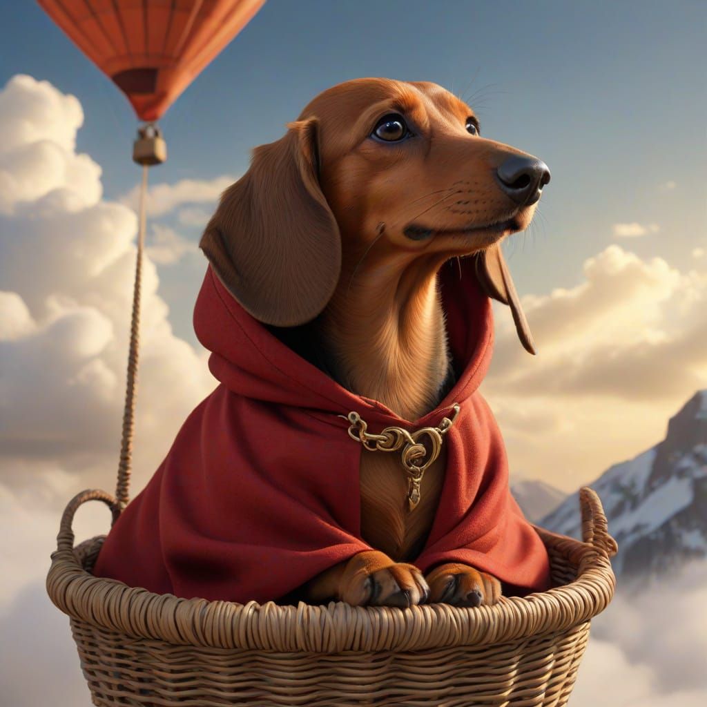 Cyberpunk-Inspired Hot Air Balloon Adventure with a Determin...