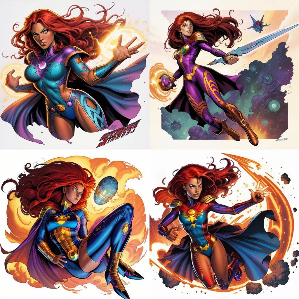 Starfire Comic Book Art: Mark Brooks & Dan Mumford Style