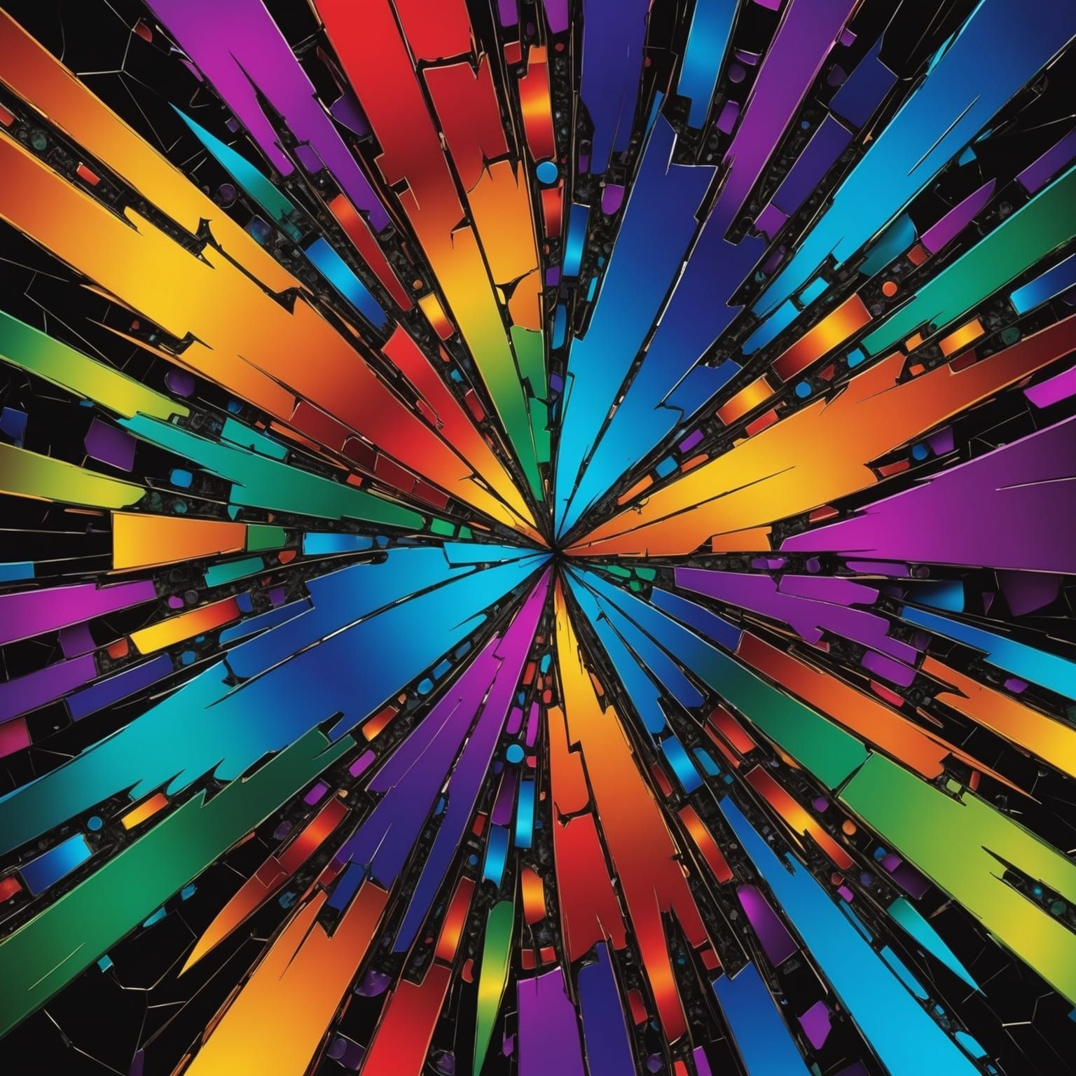 Fractal Color Spectrum in Shattered Spatial Mirror