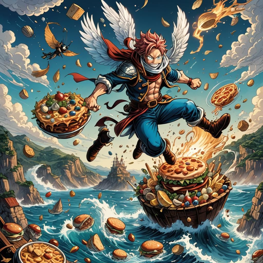 Dynamic Sea Leap in Comic Book Art Style