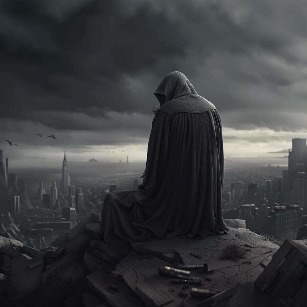 Detailed Matte Painting of Grief