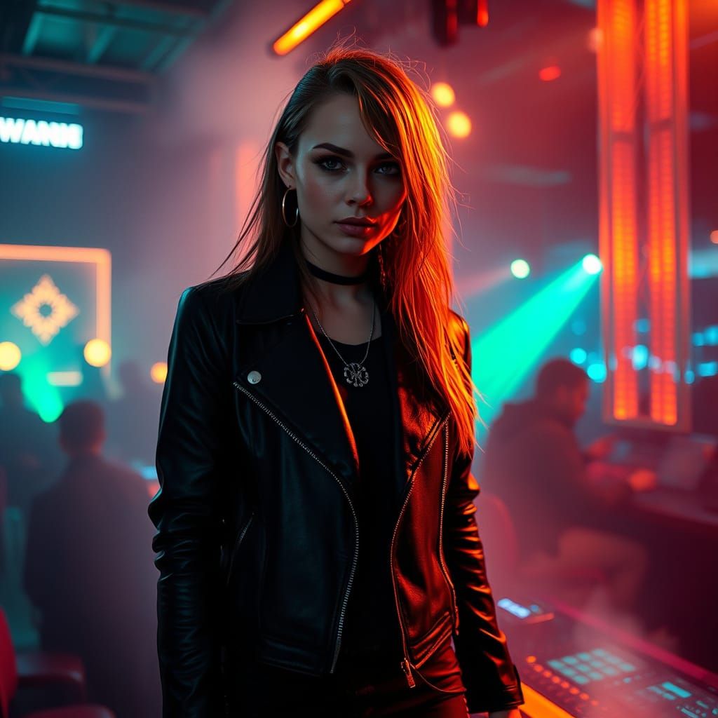 DJ Charlotte De Witte in Futuristic Nightclub