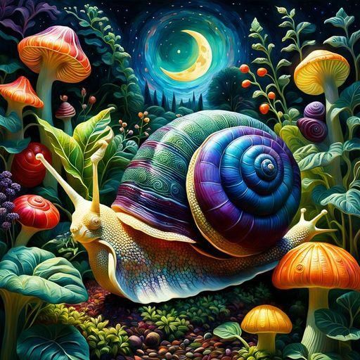 Snail on a night walk