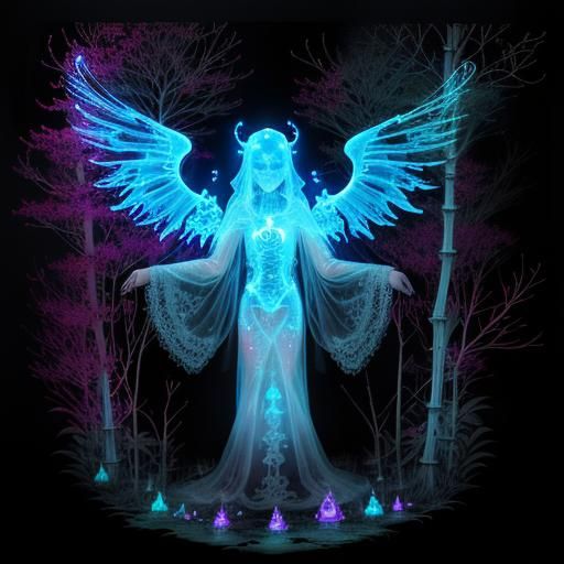 Macabre Ghost in Wasteland, Body Horror Art