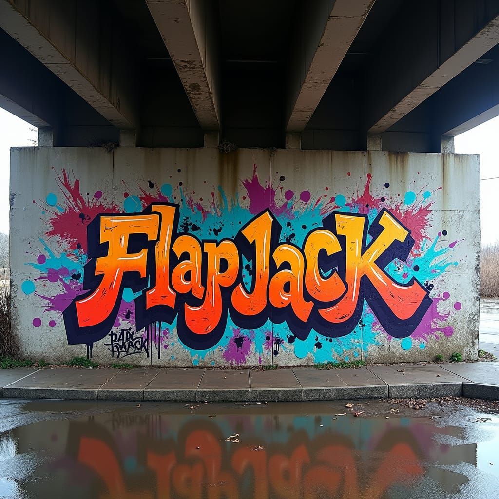 Urban Graffiti Art: FlapJacK MaX Under Bridge