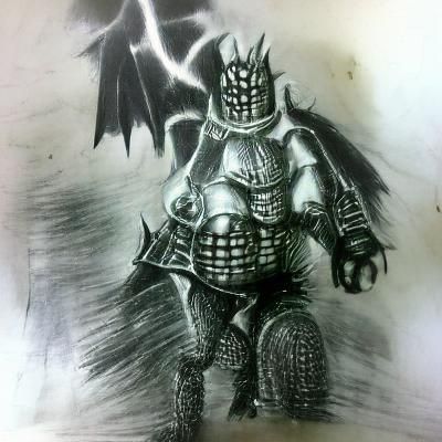 Charcoal Knight in Kentaro Miura Style