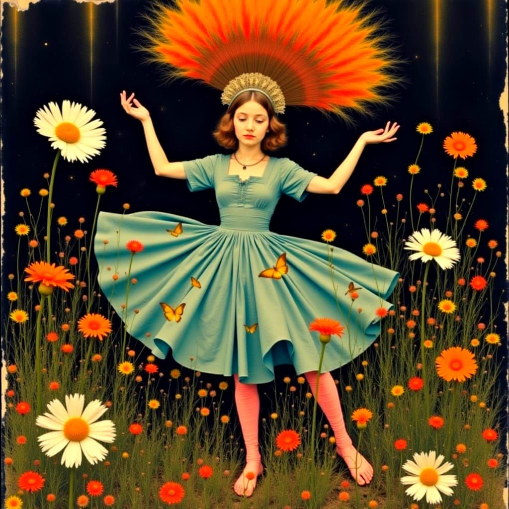 Whimsical Baroque Creatures in Vibrant, Swirling Colors