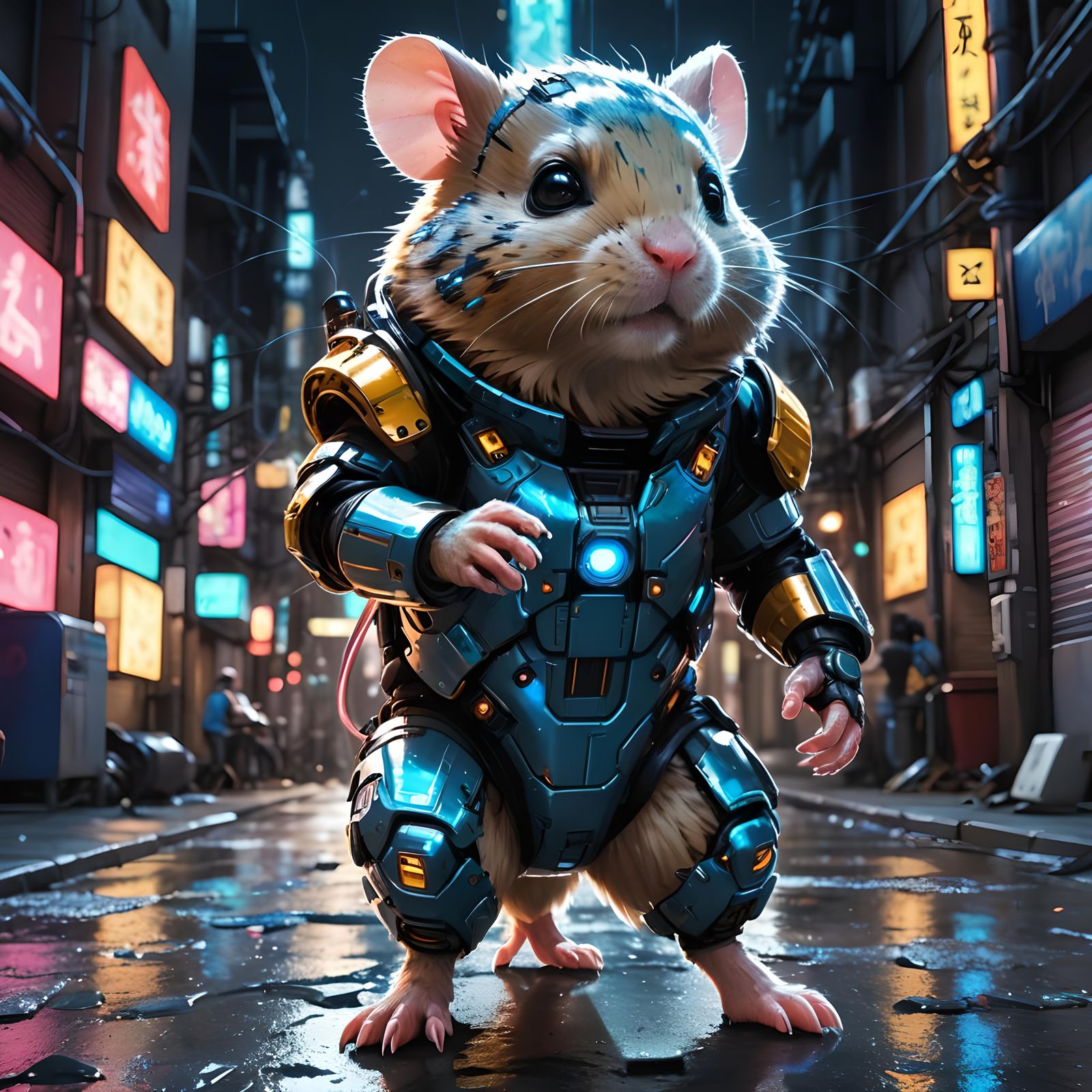 Cartoon Hamster Fight: A Whimsical Battle