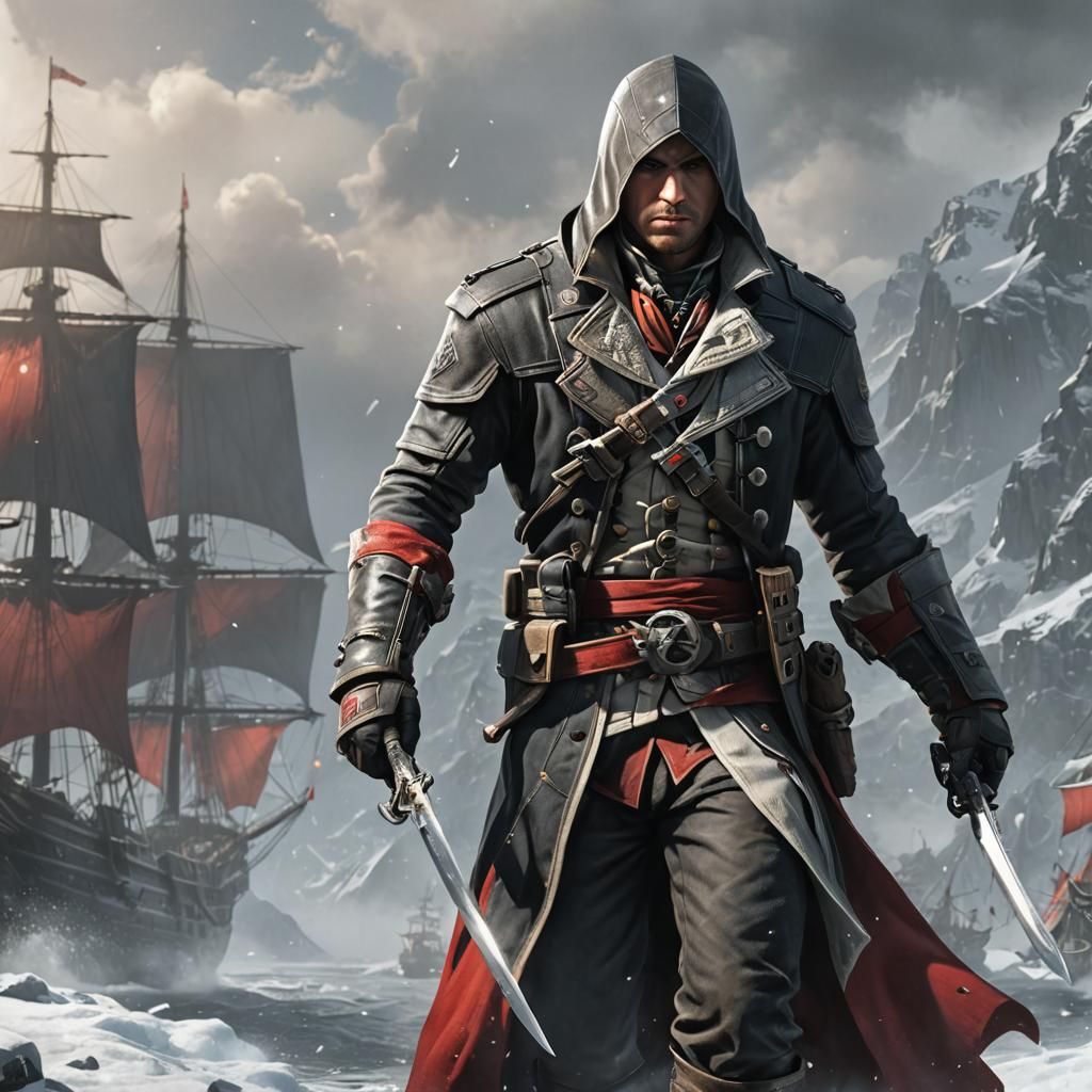 Shay Cormac Portrait in Black, White, and Red