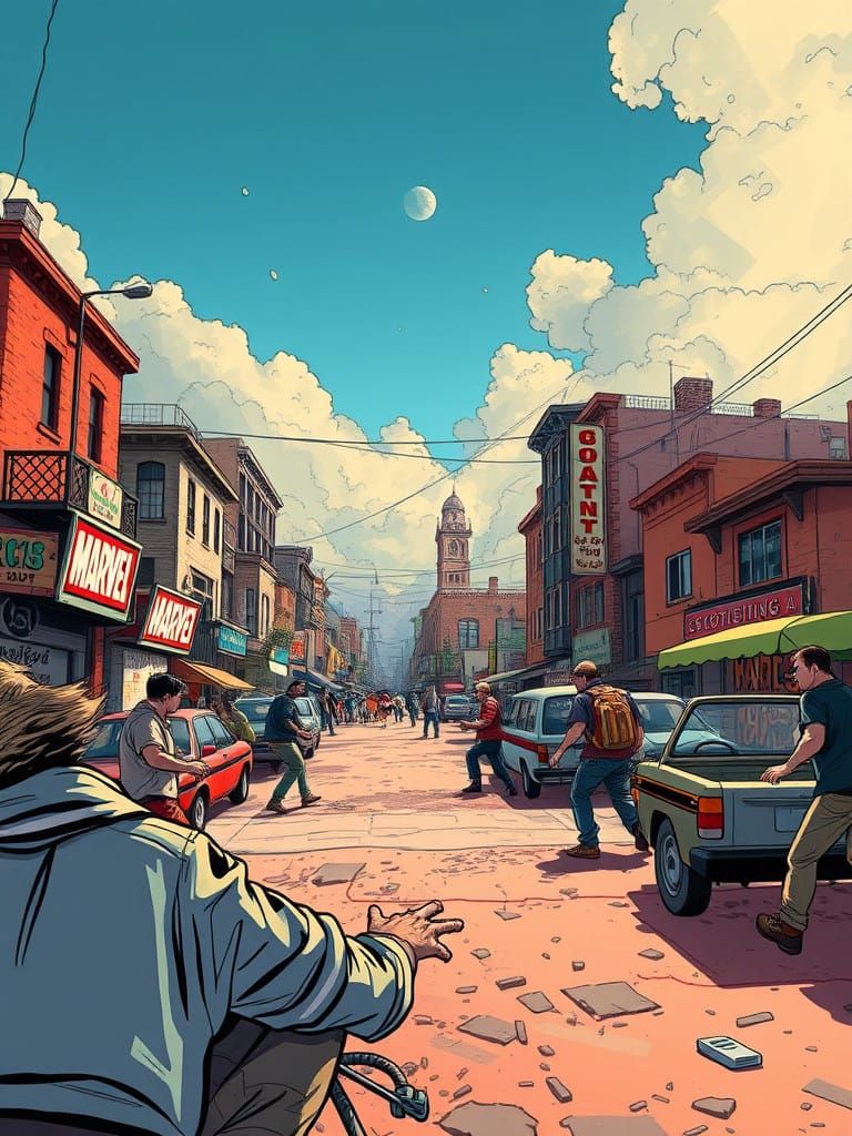 Marvel Comics-Style Rumble in the Vacant Lot Movie Poster