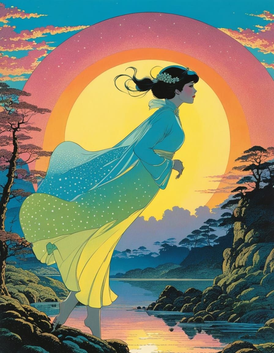 early 1970s, golden age of illustration, ink tracing