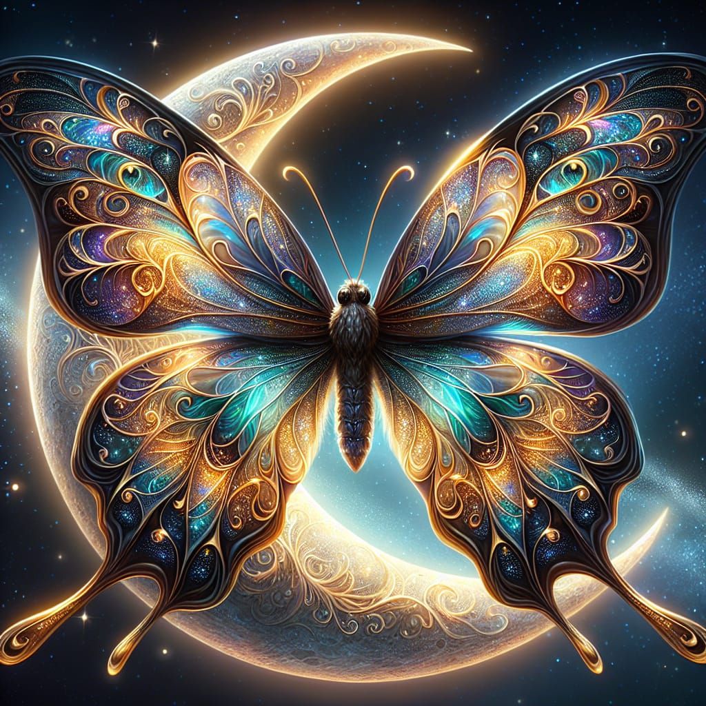 magical butterfly night