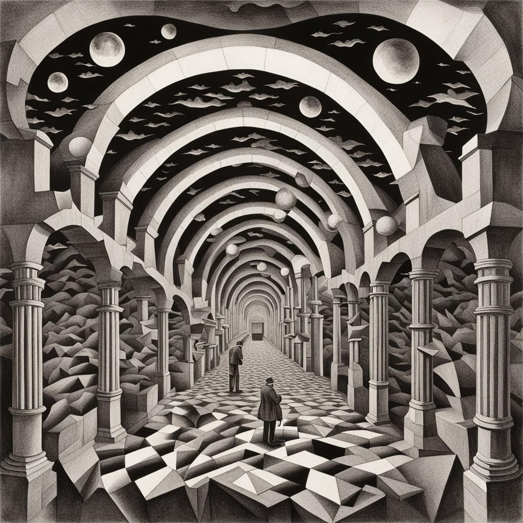 Surreal Architecture Inspired by Geometric Optical Illusions