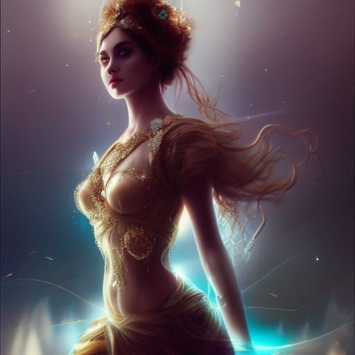 Diamond Dwarf Princess: Epic Digital Portrait