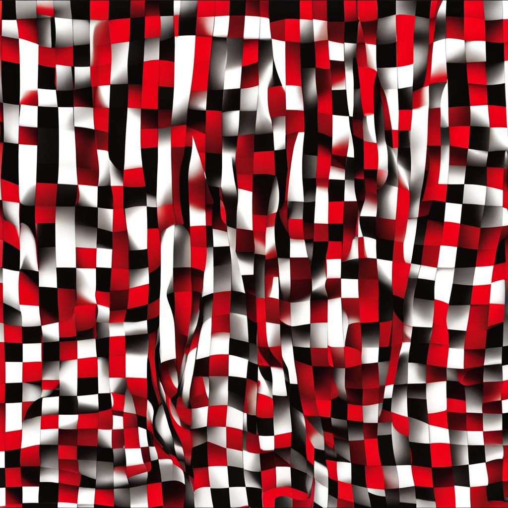 Classic Red and Black Checker Game