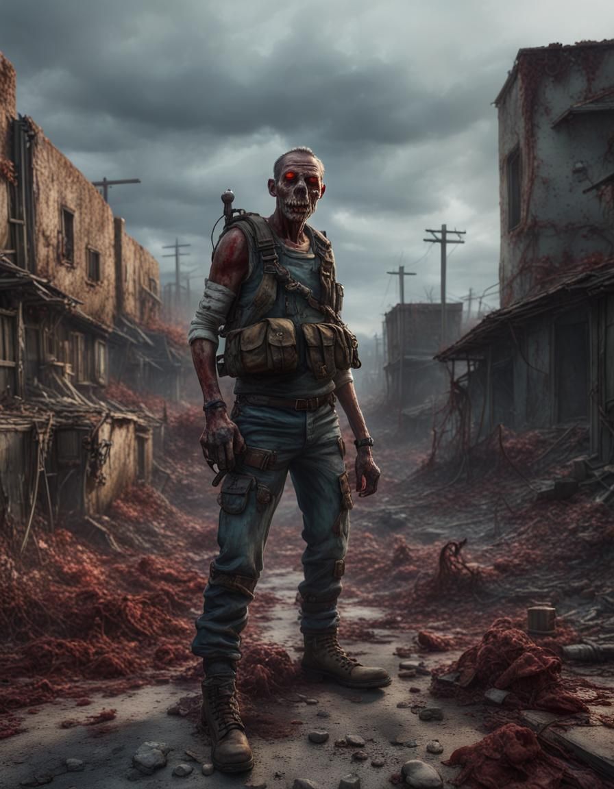 Post-Apocalyptic Village After Zombie Apocalypse