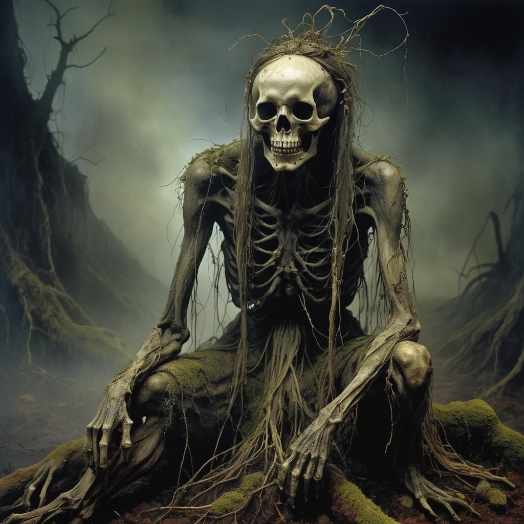 Macabre Skulker Born of Rot: A Dark Fantasy