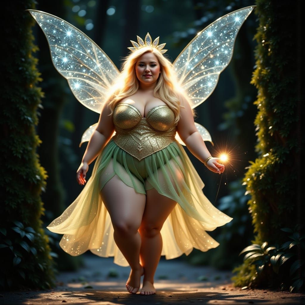 Sultry Tinkerbell Goddess in Sparkling Costume