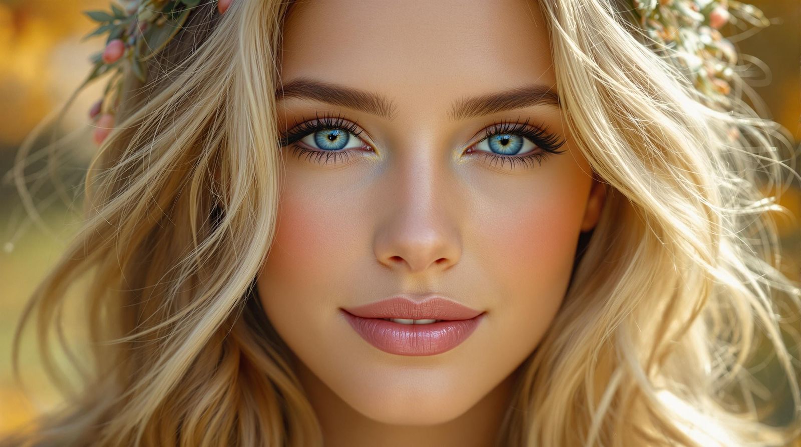 Dreamy Portrait of a Royal Blonde Princess