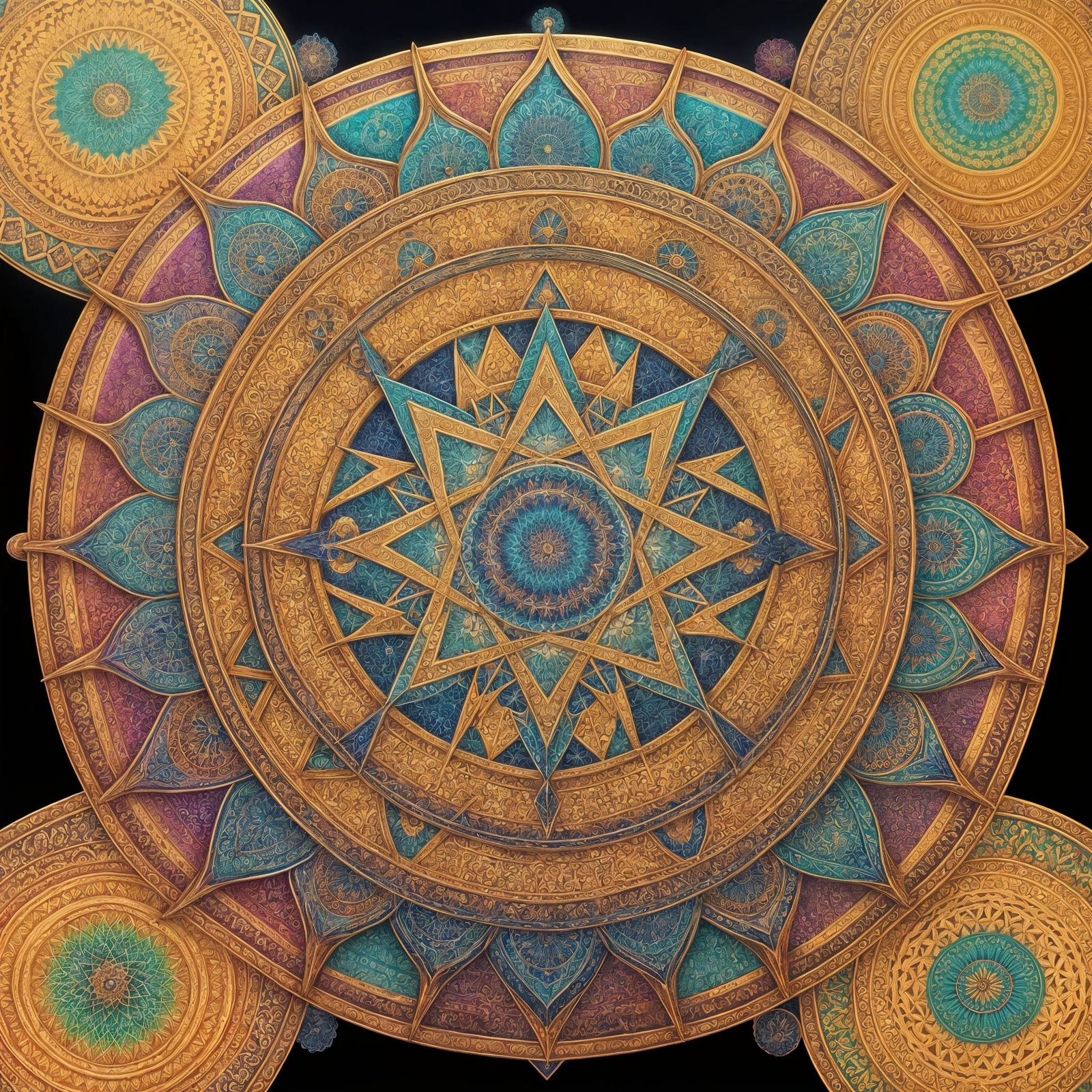 Radiant 528Hz Mandala Design