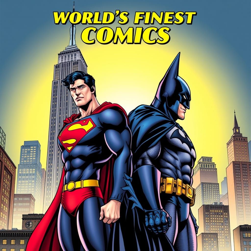 Superheroes Stand United in Vibrant Comic Book Style