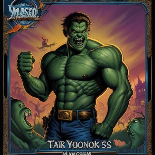 Funny Cartoon Monster Trading Card